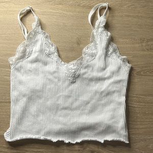 White lace tank top